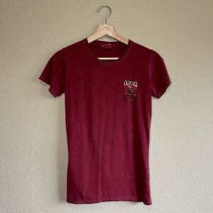 Comfort Colors shirt women small 100% cotton short sleeve jeep 2010 red